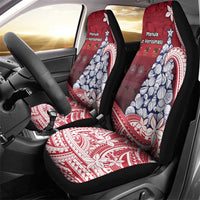 American Samoa Christmas Car Seat Cover Seashell Xmas Tree Tribal Waves - Polynesian Pride