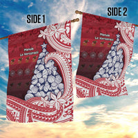 American Samoa Christmas Garden Flag Seashell Xmas Tree Tribal Waves - Polynesian Pride