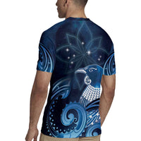 New Zealand Matariki Rugby Jersey Maori Tui Bird Blue Galaxy