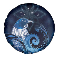New Zealand Matariki Spare Tire Cover Maori Tui Bird Blue Galaxy
