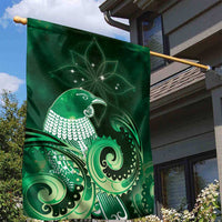 New Zealand Matariki Garden Flag Maori Tui Bird Green Galaxy