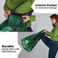 New Zealand Matariki Grocery Bag Maori Tui Bird Green Galaxy