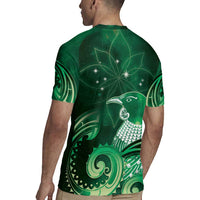 New Zealand Matariki Rugby Jersey Maori Tui Bird Green Galaxy