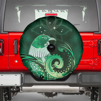 New Zealand Matariki Spare Tire Cover Maori Tui Bird Green Galaxy