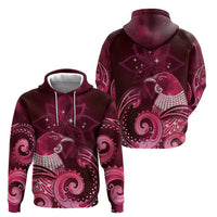 New Zealand Matariki Hoodie Maori Tui Bird Magenta Galaxy