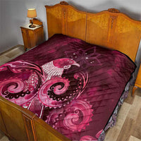 New Zealand Matariki Quilt Maori Tui Bird Magenta Galaxy