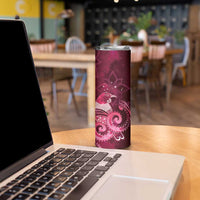 New Zealand Matariki Skinny Tumbler Maori Tui Bird Magenta Galaxy
