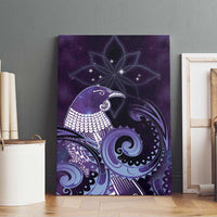 New Zealand Matariki Canvas Wall Art Maori Tui Bird Purple Galaxy
