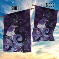 New Zealand Matariki Garden Flag Maori Tui Bird Purple Galaxy