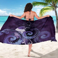 New Zealand Matariki Sarong Maori Tui Bird Purple Galaxy