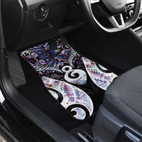 New Zealand Aotearoa Car Mats Pikorua Single Twist Pink Paua Shell