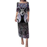 New Zealand Aotearoa Family Matching Puletasi and Hawaiian Shirt Pikorua Single Twist Pink Paua Shell