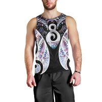 New Zealand Aotearoa Men Tank Top Pikorua Single Twist Pink Paua Shell
