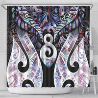 New Zealand Aotearoa Shower Curtain Pikorua Single Twist Pink Paua Shell