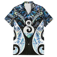 New Zealand Aotearoa Family Matching Off Shoulder Maxi Dress and Hawaiian Shirt Pikorua Single Twist Green Paua Shell