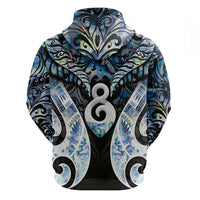 New Zealand Aotearoa Hoodie Pikorua Single Twist Green Paua Shell