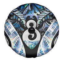 New Zealand Aotearoa Spare Tire Cover Pikorua Single Twist Green Paua Shell