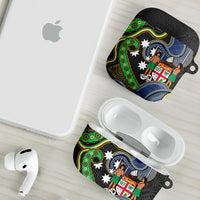 South Sea Islanders And Fiji AirPods Case Fijian Coat Of Arms And Southern Cross DT05 - Polynesian Pride