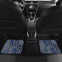 South Sea Islanders And Fiji Car Mats Fijian Coat Of Arms And Southern Cross DT05 Set 2pcs - Back Black - Polynesian Pride