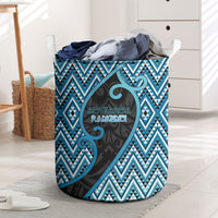 Aotearoa Atua Ranginui Laundry Basket Maori Sky Father Koru Patterns