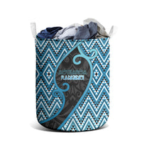 Aotearoa Atua Ranginui Laundry Basket Maori Sky Father Koru Patterns