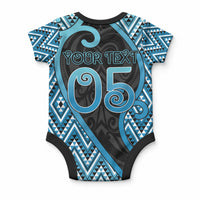 Custom Aotearoa Atua Ranginui Baby Onesie Maori Sky Father Koru Patterns