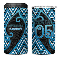 Custom Aotearoa Atua Ranginui 4 in 1 Can Cooler Tumbler Maori Sky Father Koru Patterns