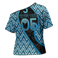 Custom Aotearoa Atua Ranginui Cross Shoulder Shirt Maori Sky Father Koru Patterns