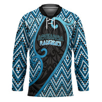 Custom Aotearoa Atua Ranginui Hockey Jersey Maori Sky Father Koru Patterns