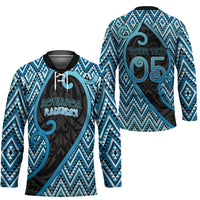 Custom Aotearoa Atua Ranginui Hockey Jersey Maori Sky Father Koru Patterns