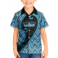 Custom Aotearoa Atua Ranginui Kid Hawaiian Shirt Maori Sky Father Koru Patterns