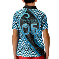 Custom Aotearoa Atua Ranginui Kid Polo Shirt Maori Sky Father Koru Patterns