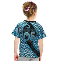 Custom Aotearoa Atua Ranginui Kid T Shirt Maori Sky Father Koru Patterns