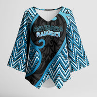 Custom Aotearoa Atua Ranginui Kimono Sleeve Blouse Maori Sky Father Koru Patterns