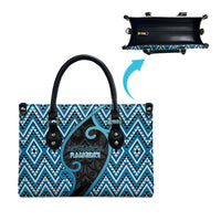 Aotearoa Atua Ranginui Leather Bag Maori Sky Father Koru Patterns