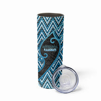Custom Aotearoa Atua Ranginui Skinny Tumbler Maori Sky Father Koru Patterns