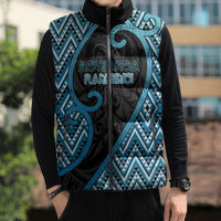 Custom Aotearoa Atua Ranginui Sleeveless Puffer Jacket Maori Sky Father Koru Patterns