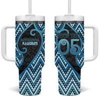 Custom Aotearoa Atua Ranginui Tumbler With Handle Maori Sky Father Koru Patterns