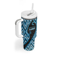 Custom Aotearoa Atua Ranginui Tumbler With Handle Maori Sky Father Koru Patterns