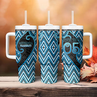 Custom Aotearoa Atua Ranginui Tumbler With Handle Maori Sky Father Koru Patterns