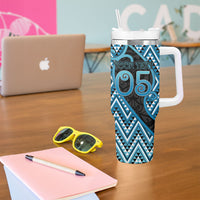 Custom Aotearoa Atua Ranginui Tumbler With Handle Maori Sky Father Koru Patterns