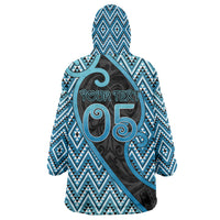 Custom Aotearoa Atua Ranginui Wearable Blanket Hoodie Maori Sky Father Koru Patterns