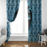 Aotearoa Atua Ranginui Window Curtain Maori Sky Father Koru Patterns
