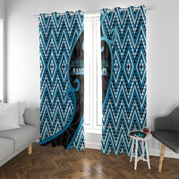Aotearoa Atua Ranginui Window Curtain Maori Sky Father Koru Patterns