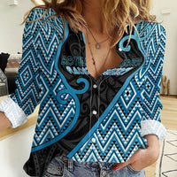 Custom Aotearoa Atua Ranginui Women Casual Shirt Maori Sky Father Koru Patterns
