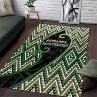 Aotearoa Atua Papatuanuku Area Rug Earth Mother Father Koru Patterns