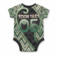 Custom Aotearoa Atua Papatuanuku Baby Onesie Earth Mother Father Koru Patterns