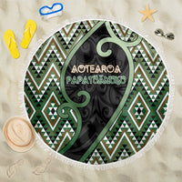 Aotearoa Atua Papatuanuku Beach Blanket Earth Mother Father Koru Patterns