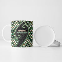 Custom Aotearoa Atua Papatuanuku Ceramic Mug Earth Mother Father Koru Patterns