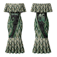 Custom Aotearoa Atua Papatuanuku Couples Matching Mermaid Dress and Long Sleeve Button Shirt Earth Mother Father Koru Patterns